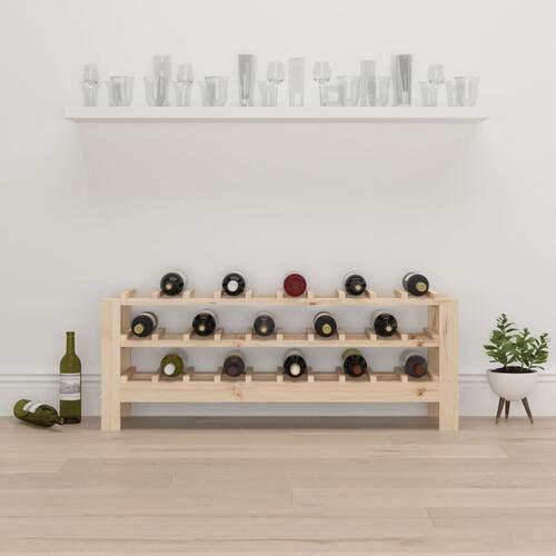 Vinreol 109,5x30x42 cm massivt fyrretræ