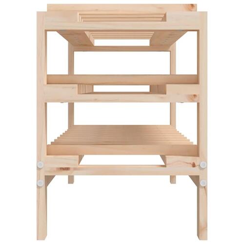 Vinreol 109,5x30x42 cm massivt fyrretræ