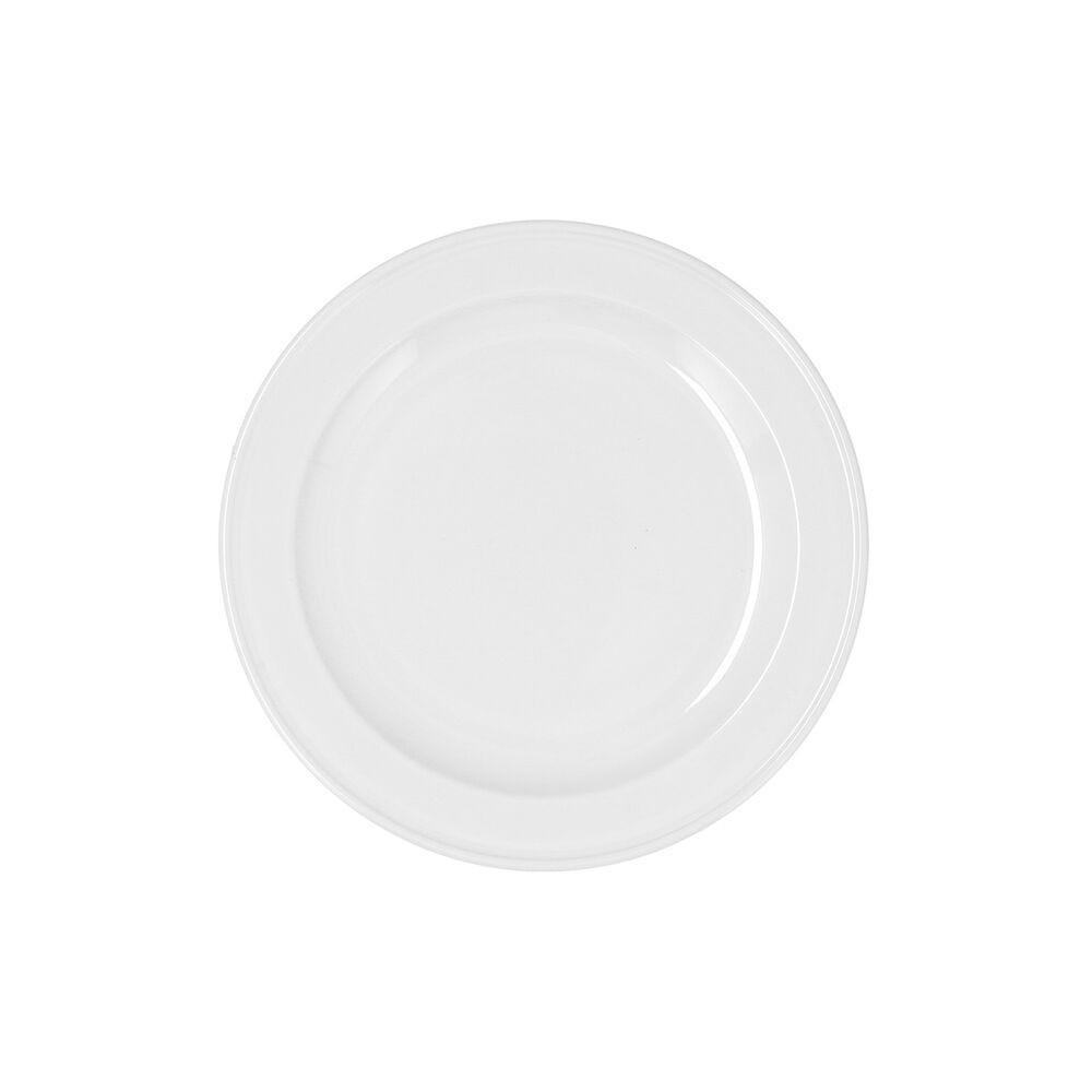 Bidasoa Glacial Ala Estrch desserttallerkener, hvid keramik 20 cm - 6 stk.