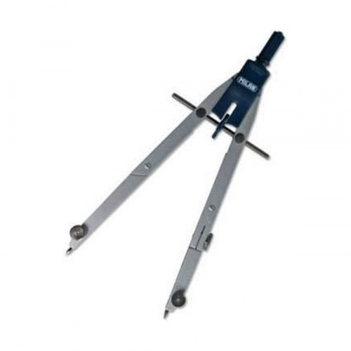 Milan passer - kompas med tilbehør, krom/hvid