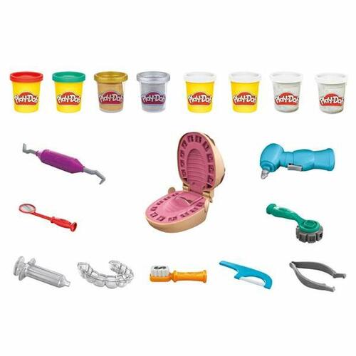 Modellervoks Spil Play-Doh F1259 8 botes Dentista