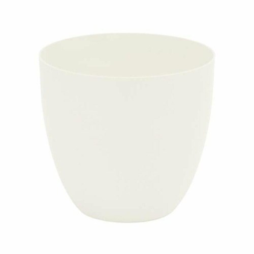 Plastiken urtepotte - hvid polypropylen, Ø 38 cm