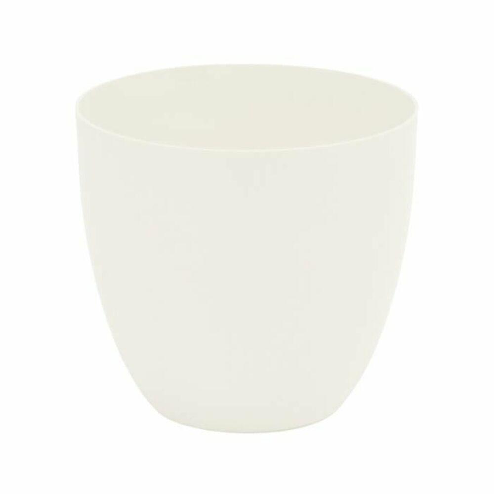 Plastiken urtepotte - hvid polypropylen, Ø 38 cm