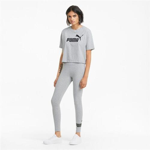 Sport leggings til kvinder Puma Essentials Logo Lysegrå L