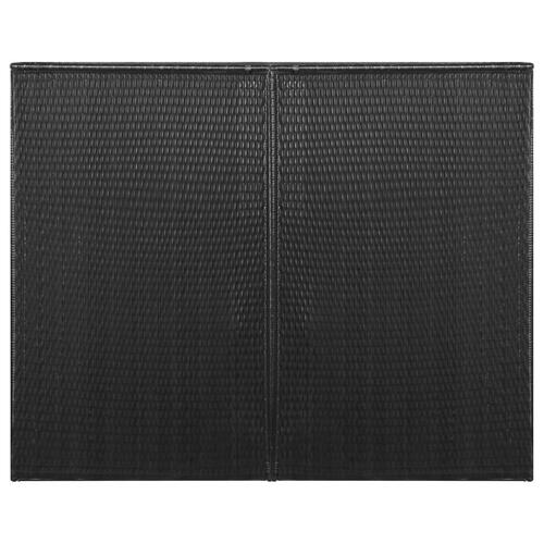 Dobbelt skraldespandsskjuler 153x78x120 cm polyrattan sort