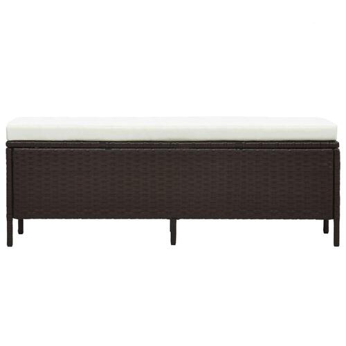 Haveloungesæt 3 dele med hynder polyrattan brun