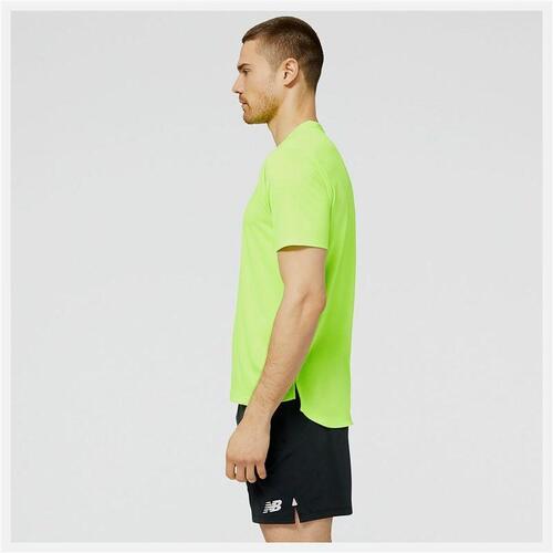 Kortærmet Sport T-shirt New Balance Limegrøn L