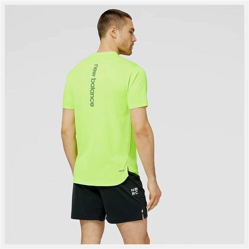 Kortærmet Sport T-shirt New Balance Limegrøn L