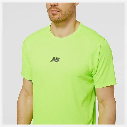 Kortærmet Sport T-shirt New Balance Limegrøn S