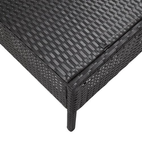 Havesofasæt med hynder 5 dele polyrattan sort