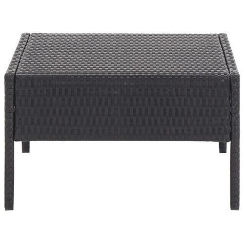 Havesofasæt med hynder 5 dele polyrattan sort
