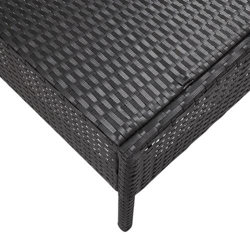 Havesofasæt med hynder 5 dele polyrattan sort