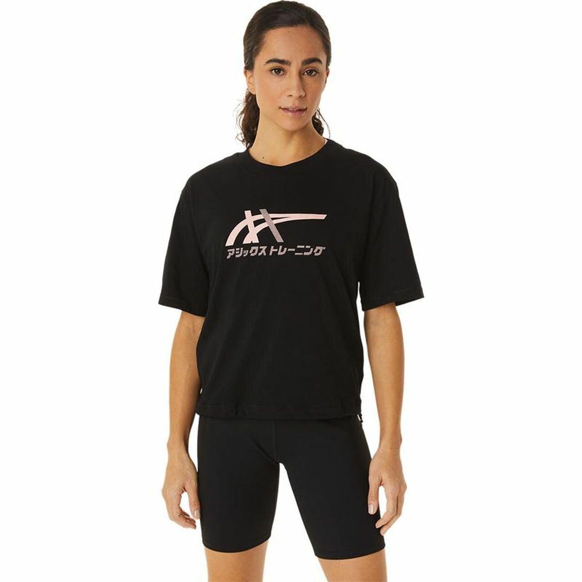 Kortærmet T-shirt til Kvinder Asics Tiger Sort S