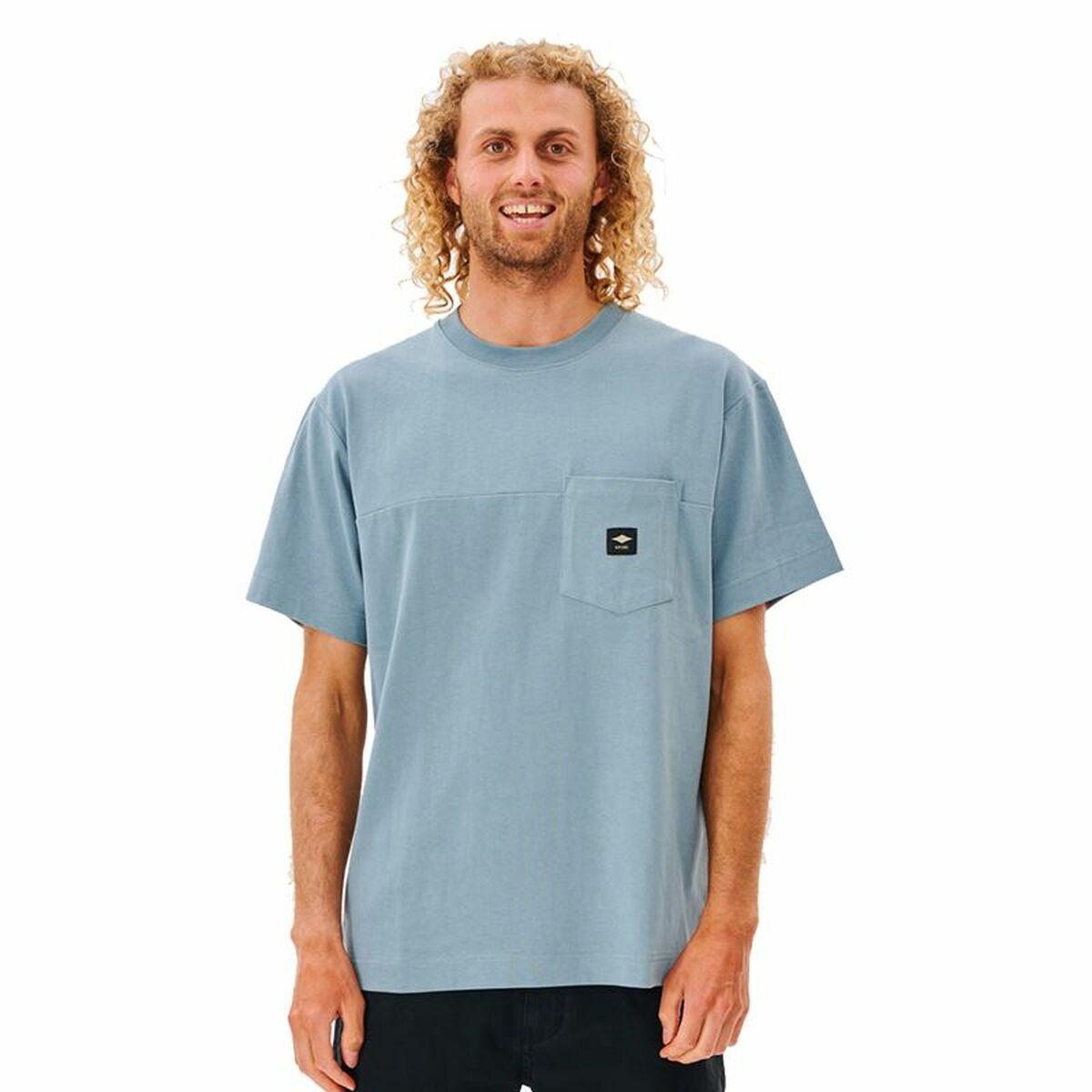 Kortærmet T-shirt til Mænd Rip Curl Pocket Quality Surf Blå XL