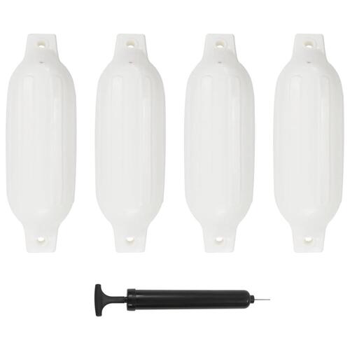 Fendere til båd 4 stk. 41x11,5 cm PVC hvid