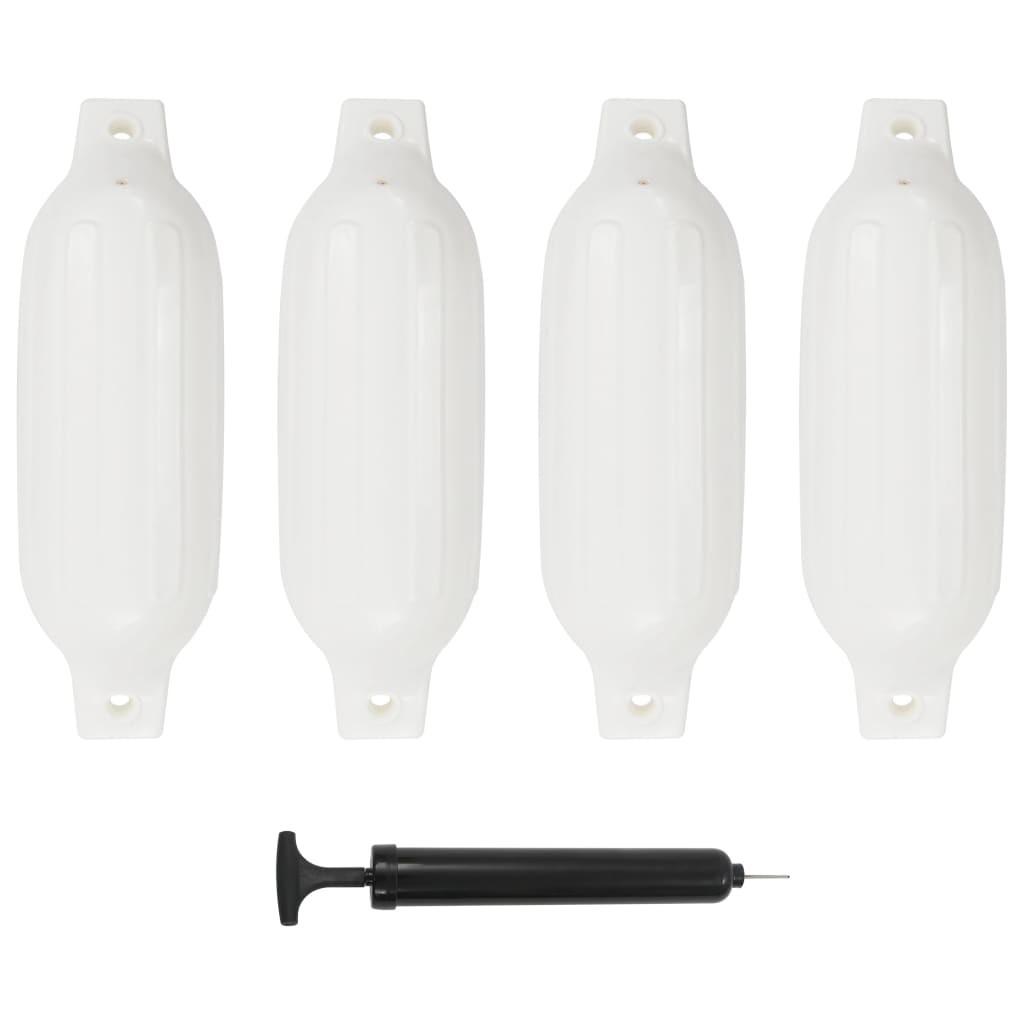 Fendere til båd 4 stk. 41x11,5 cm PVC hvid