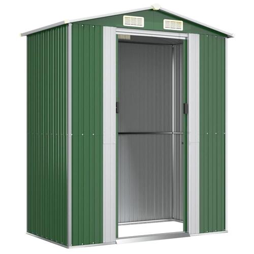 Haveskur 192x108x223 cm galvaniseret stål grøn