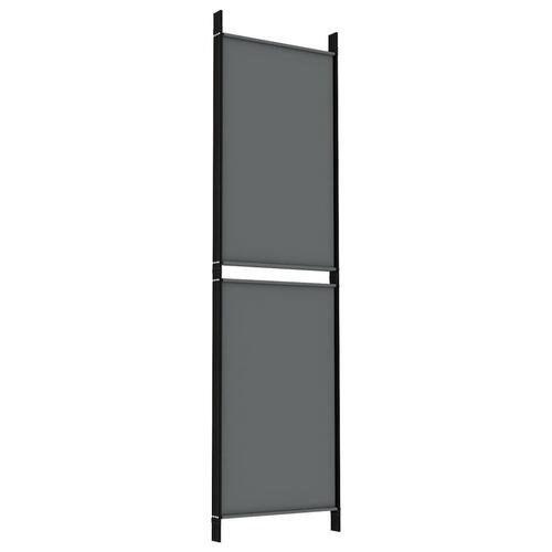 4-panels rumdeler 200x180 cm stof antracitgrå