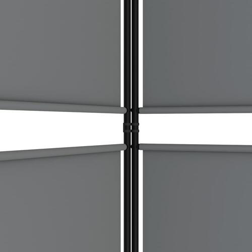 4-panels rumdeler 200x180 cm stof antracitgrå