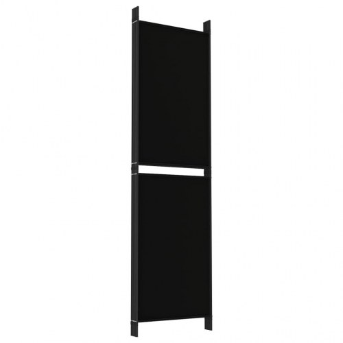 5-panels rumdeler i stof - 250 × 180 cm, sort