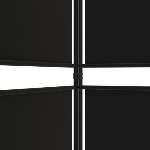 5-panels rumdeler i stof - 250 × 180 cm, sort