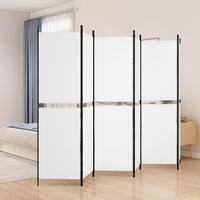 6-panels rumdeler 300x180 cm stof hvid