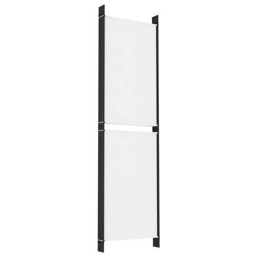 6-panels rumdeler 300x180 cm stof hvid