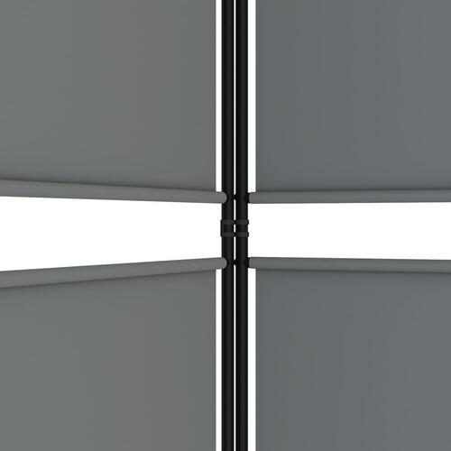 4-panels rumdeler 200x200 cm stof antracitgrå