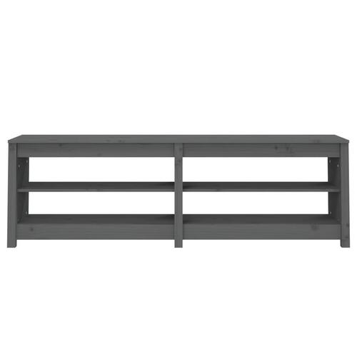 Skobænk 160x36,5x50 cm massivt fyrretræ grå