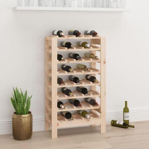Vinreol 61,5x30x107,5 cm massivt fyrretræ