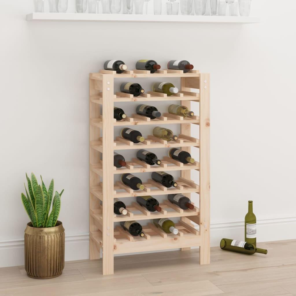 Vinreol 61,5x30x107,5 cm massivt fyrretræ