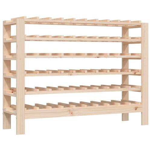 Vinreol 109,5x30x82 cm massivt fyrretræ