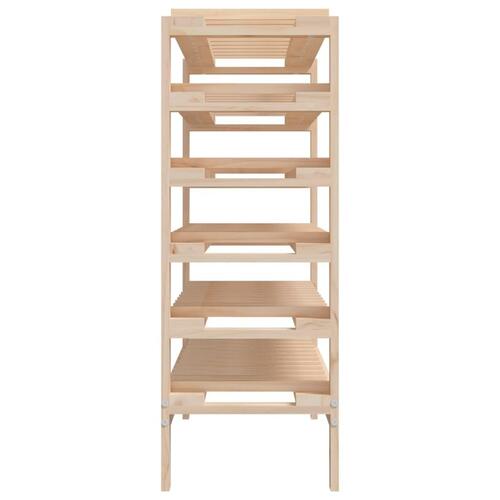 Vinreol 109,5x30x82 cm massivt fyrretræ