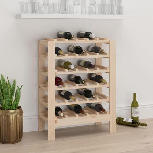 Vinreol 61,5x30x82 cm massivt fyrretræ