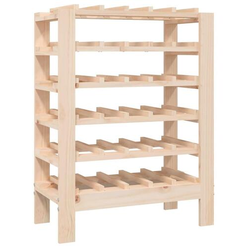 Vinreol 61,5x30x82 cm massivt fyrretræ