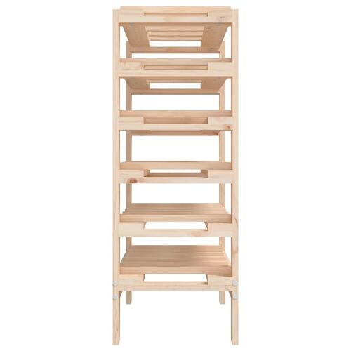 Vinreol 61,5x30x82 cm massivt fyrretræ
