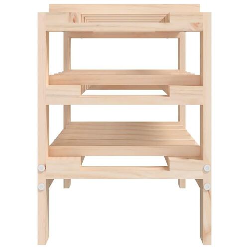 Vinreol 61,5x30x42 cm massivt fyrretræ