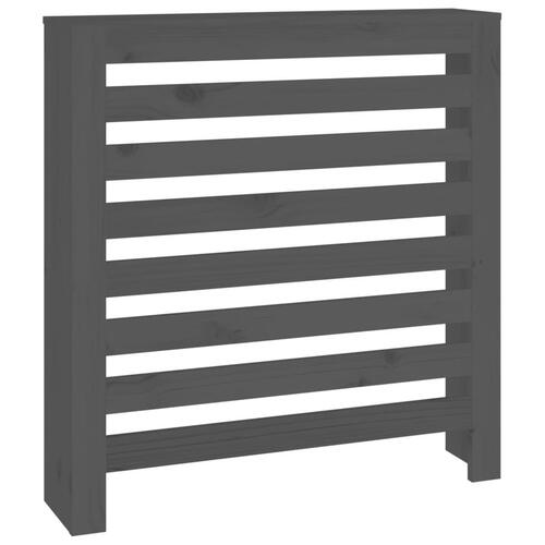 Radiatorskjuler 79,5x19x84 cm massivt fyrretræ grå