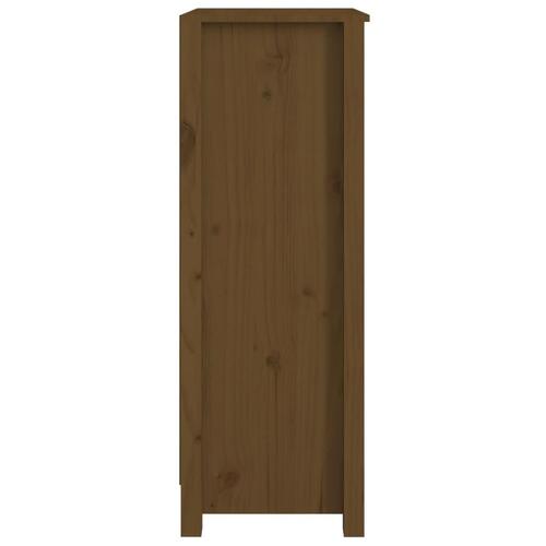Bogreol 50x35x97 cm massivt fyrretræ gyldenbrun