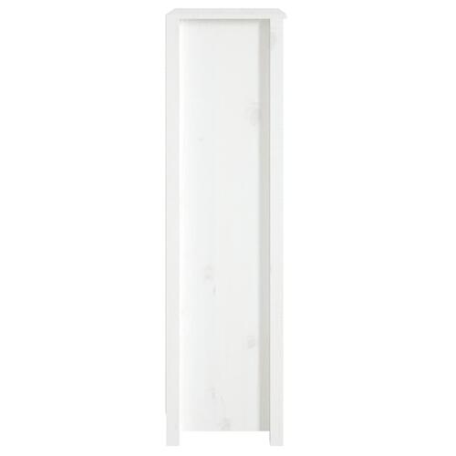 Bogreol 50x35x125,5 cm massivt fyrretræ hvid