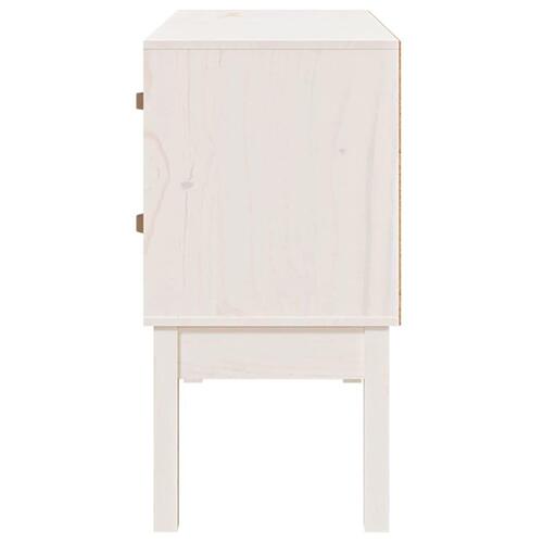 Konsolskab 90x40x78 cm massivt fyrretræ hvid