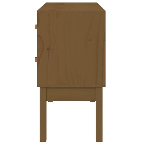 Konsolskab 90x40x78 cm massivt fyrretræ gyldenbrun