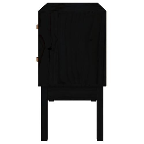 Konsolskab 90x40x78 cm massivt fyrretræ sort