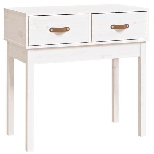 Konsolbord 76,5x40x75 cm massivt fyrretræ hvid
