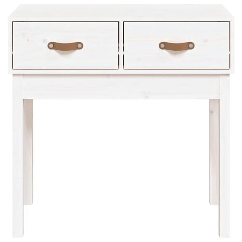 Konsolbord 76,5x40x75 cm massivt fyrretræ hvid