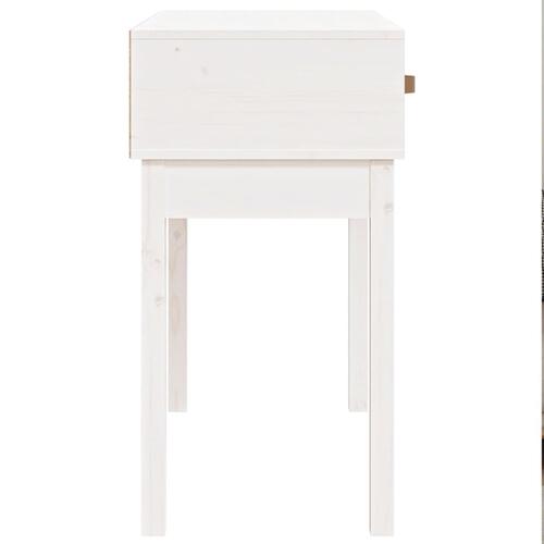 Konsolbord 76,5x40x75 cm massivt fyrretræ hvid