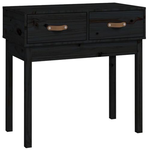 Konsolbord 76,5x40x75 cm massivt fyrretræ sort