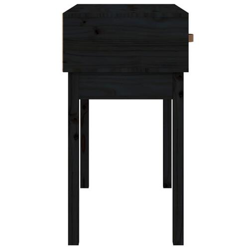 Konsolbord 76,5x40x75 cm massivt fyrretræ sort