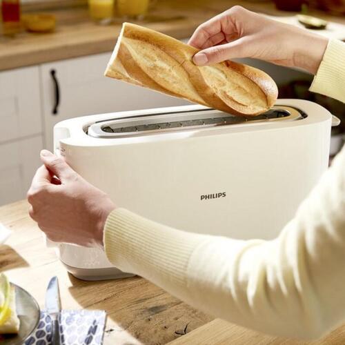 Brødrister Philips HD2590/00 - hvid, 1 lang sprække, 950-1.030 W