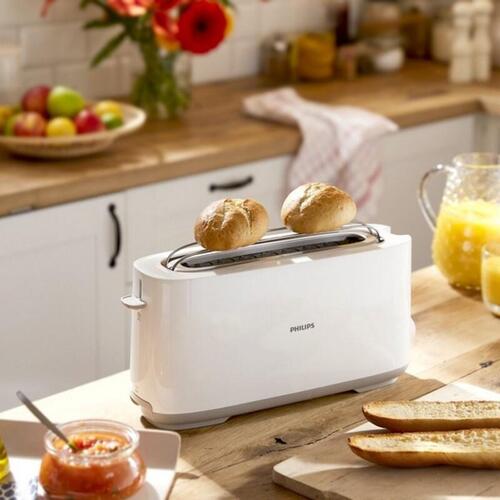 Brødrister Philips HD2590/00 - hvid, 1 lang sprække, 950-1.030 W